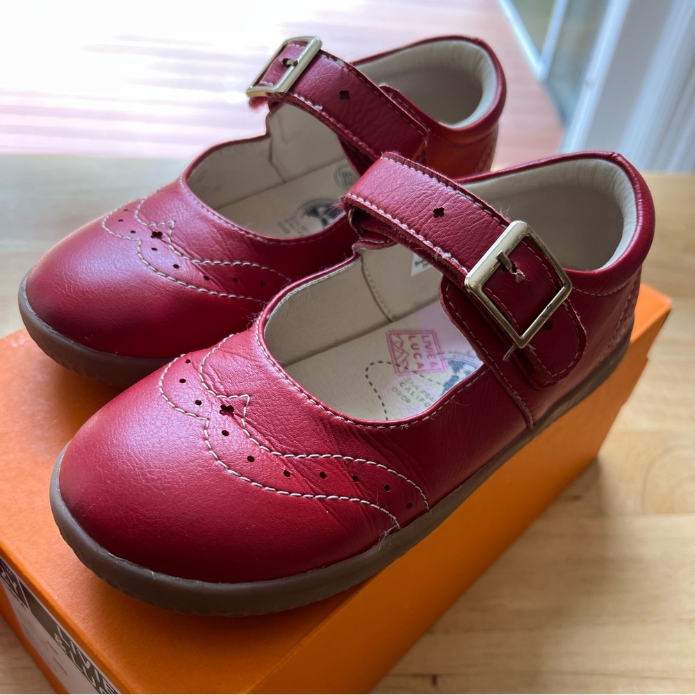 Livie & Luca Girls 13M Libra Red Mary-Jane